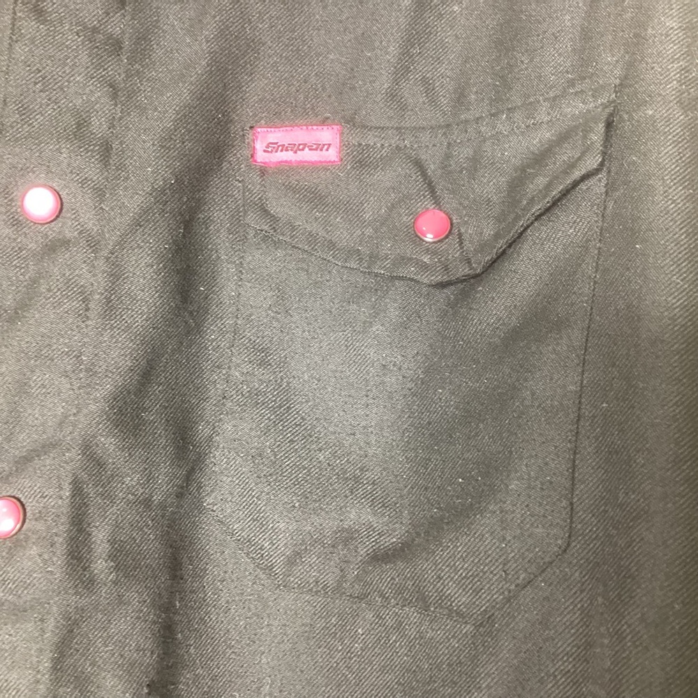 DIXXON Black Button-Down Shirt with Pink Accents - Picture 4 of 8